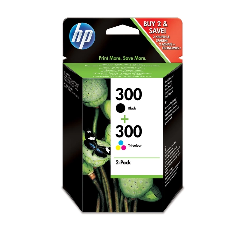 cartucho de tinta original HP 2pack 300+300 Negro + tricolor